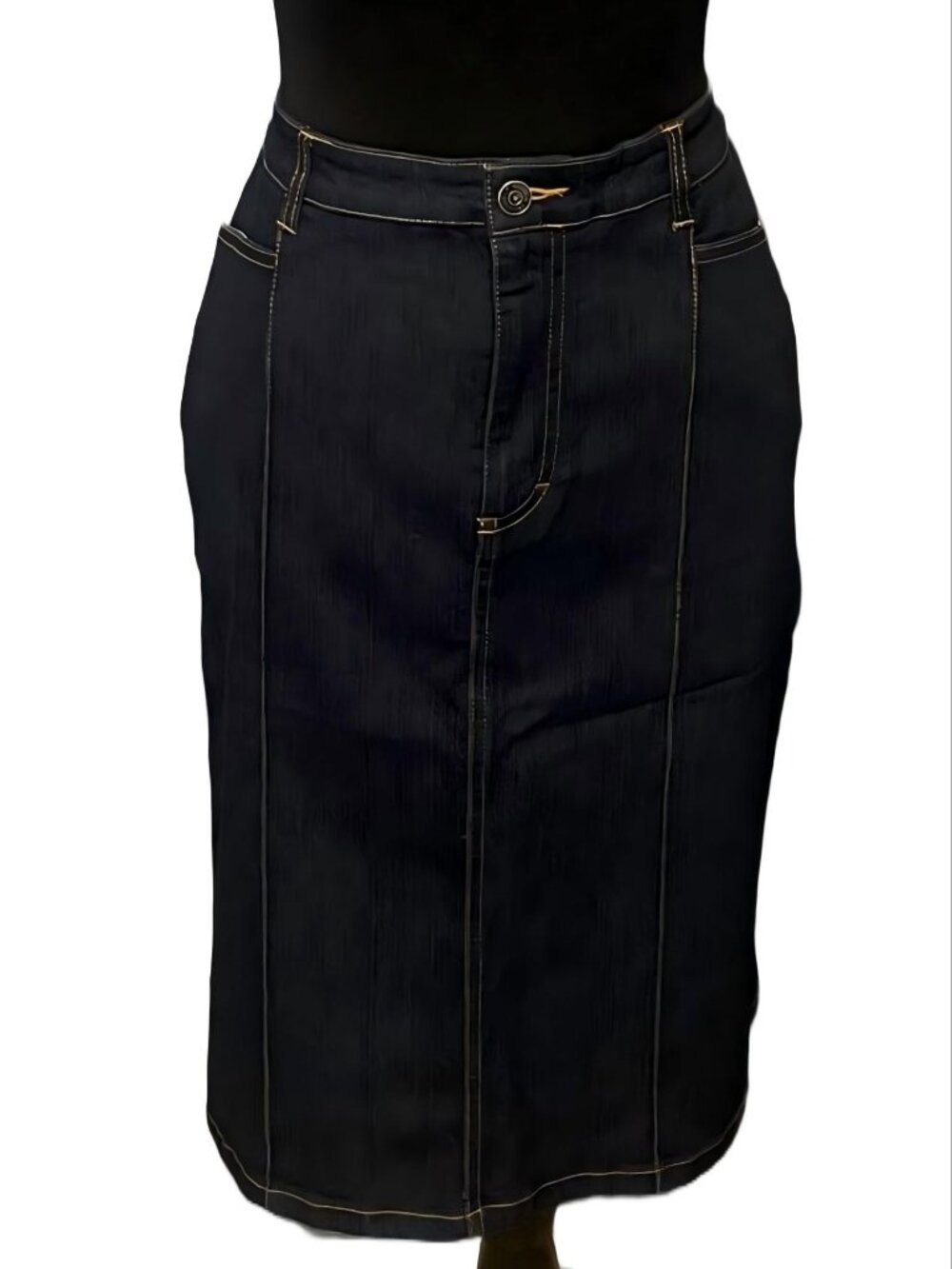Vintage Gloria Vanderbilt denim midi skirt